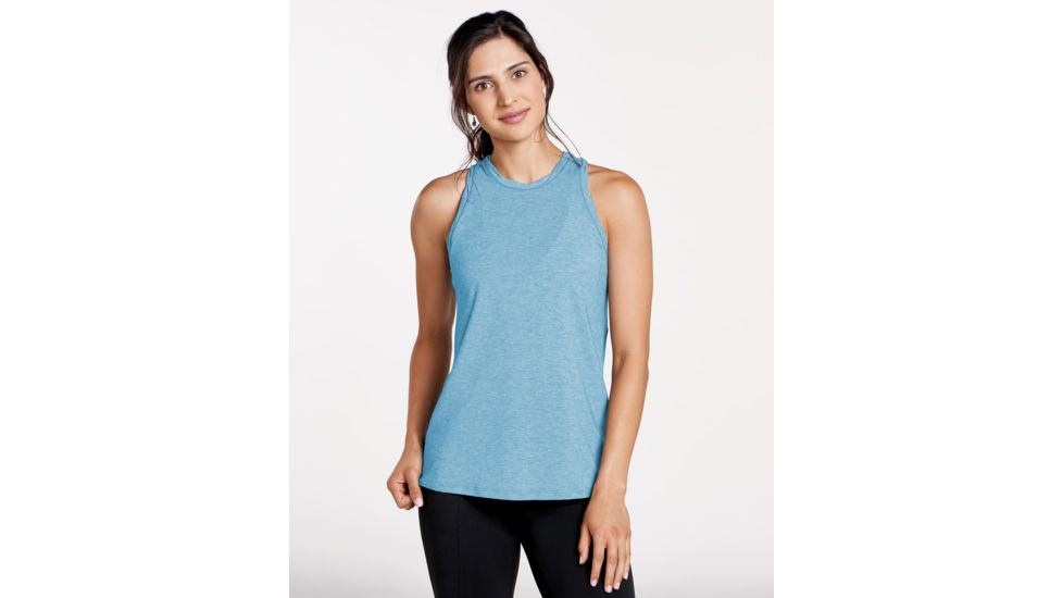 Toad&amp;Co Swifty Racer Women's Tank, Deepwater Heather, Large T1112802-459-L