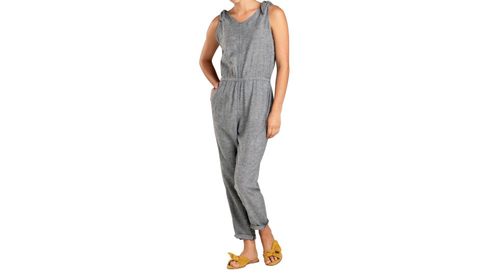 Toad&amp;Co Tara Hemp Sleeveless Jumpsuit - Womens, Blue Chambray, Extra Large, T1442905-934-XL