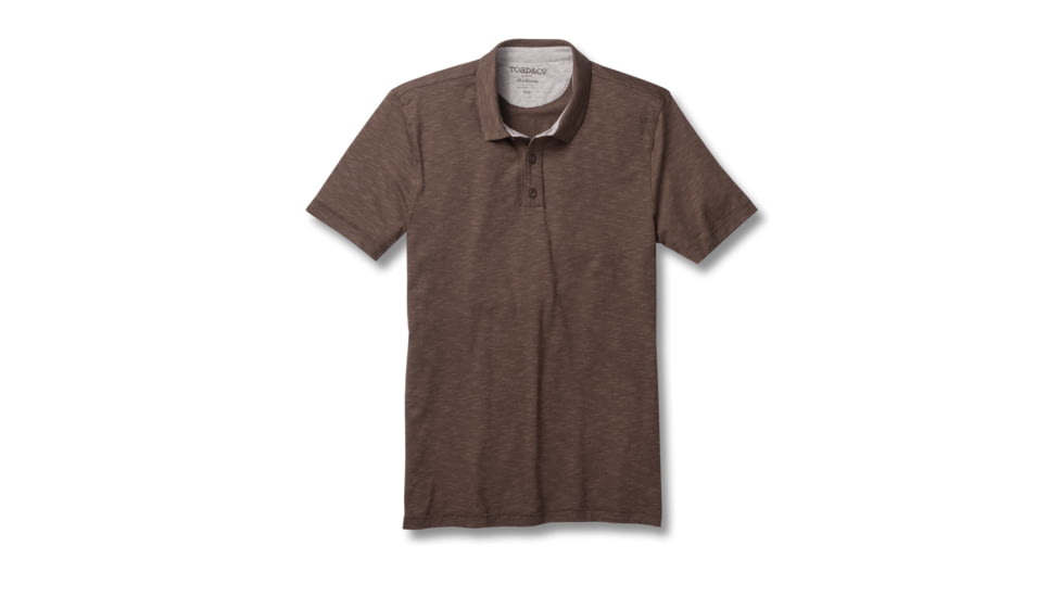 Toad&amp;Co Tempo Men's Short Sleeve Slim Polo, Jeep, 2XL T2002807-211-XXL