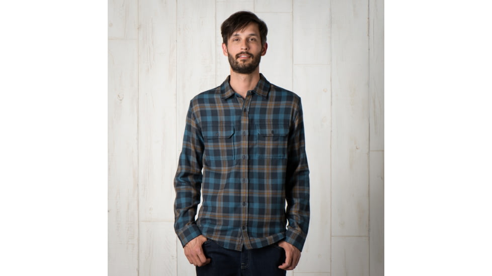 Toad&amp;Co Watchdog Long Sleeve Shirt - Mens-Night Sky-Large