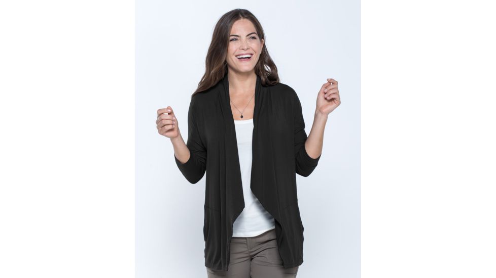 Toad&amp;Co Wisper Women's Cardie, Black, Large T1082802-100-L