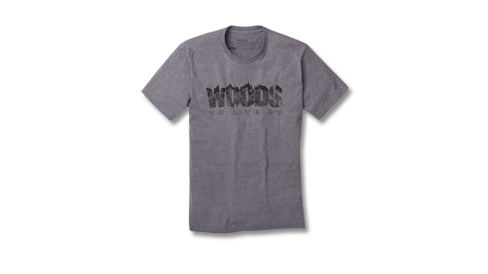 Toad&amp;Co Woods To Live By Men's Graphic Tee, Gray Heather, Large T2002802-040-L