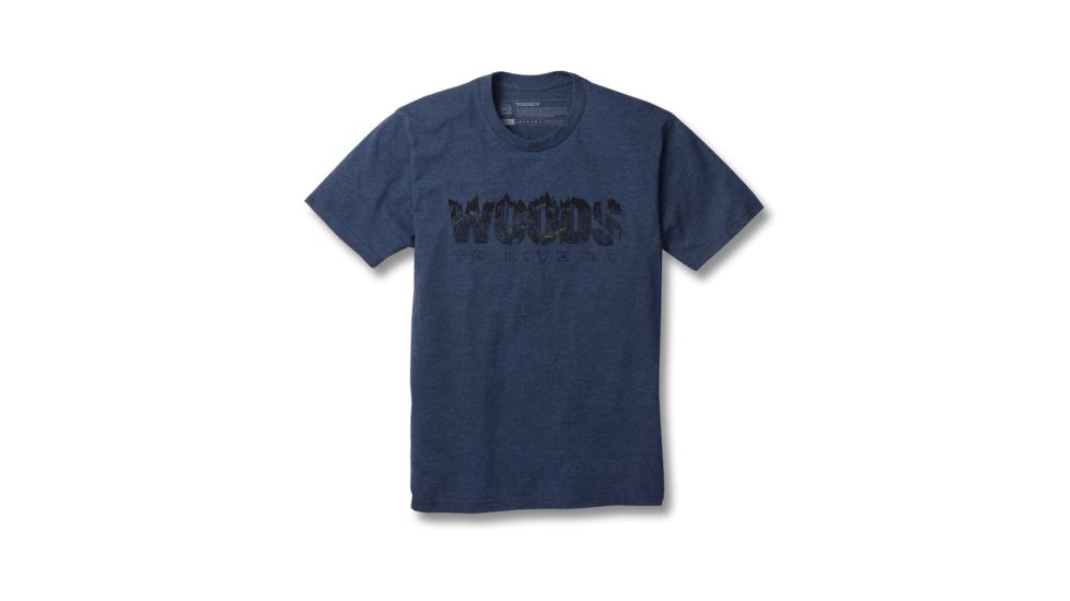 Toad&amp;Co Woods To Live By Men's Graphic Tee, Navy Heather, Large T2002802-131-L