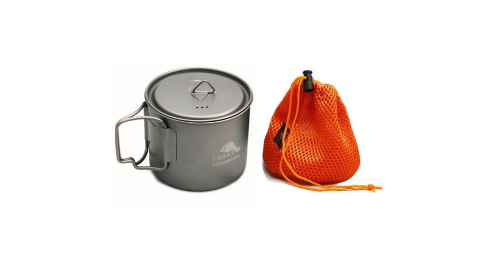 TOAKS LIGHT Titanium 550ml Pot, Grey, POT-550-L