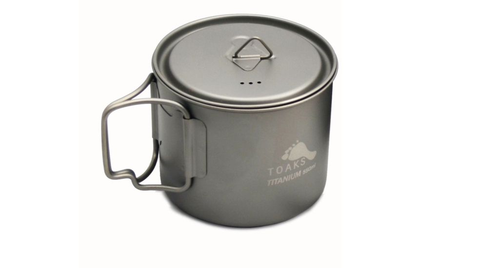 TOAKS LIGHT Titanium 550ml Pot, Grey, POT-550-L