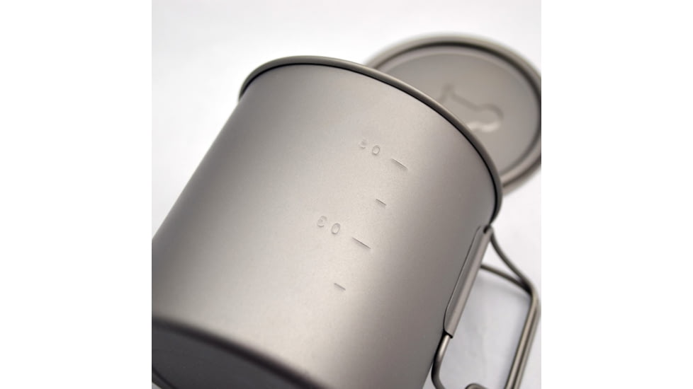 TOAKS LIGHT Titanium 650ml Pot, Grey, POT-650-L