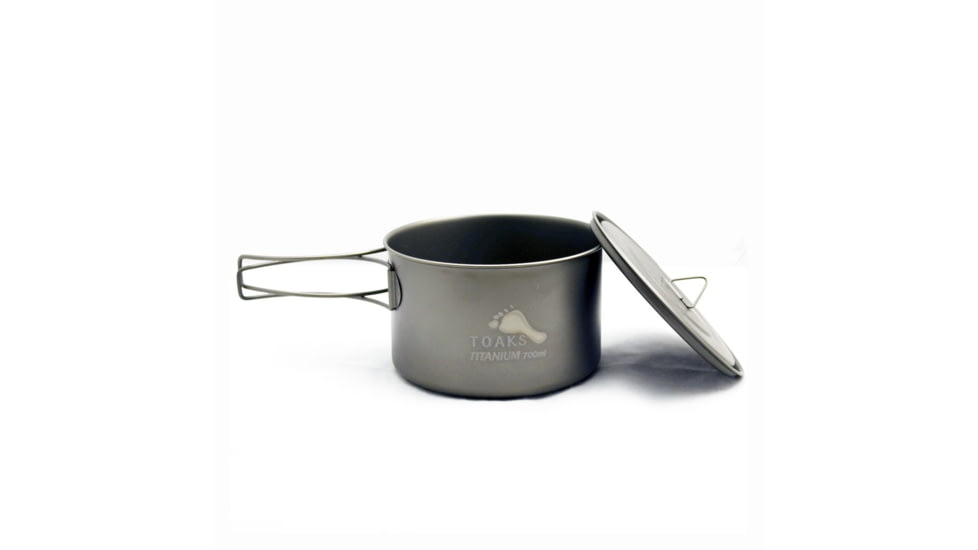 TOAKS LIGHT Titanium 700ml Pot, Grey, POT-700-D115-L