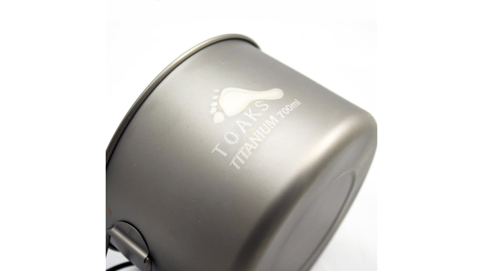 TOAKS LIGHT Titanium 700ml Pot, Grey, POT-700-D115-L