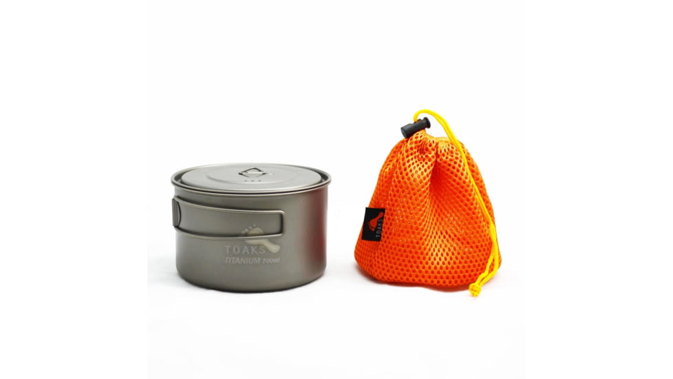 TOAKS LIGHT Titanium 700ml Pot, Grey, POT-700-D115-L