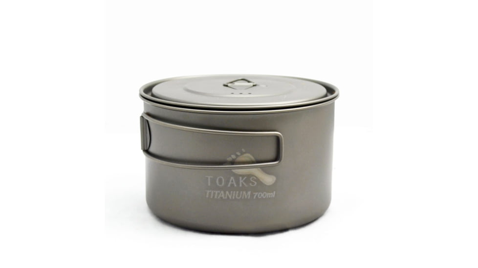 TOAKS LIGHT Titanium 700ml Pot, Grey, POT-700-D115-L