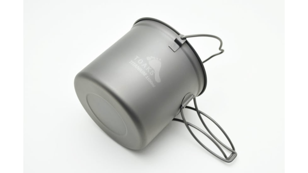 TOAKS Titanium 1100ml Pot w/Bail, Grey, POT-1100-BH