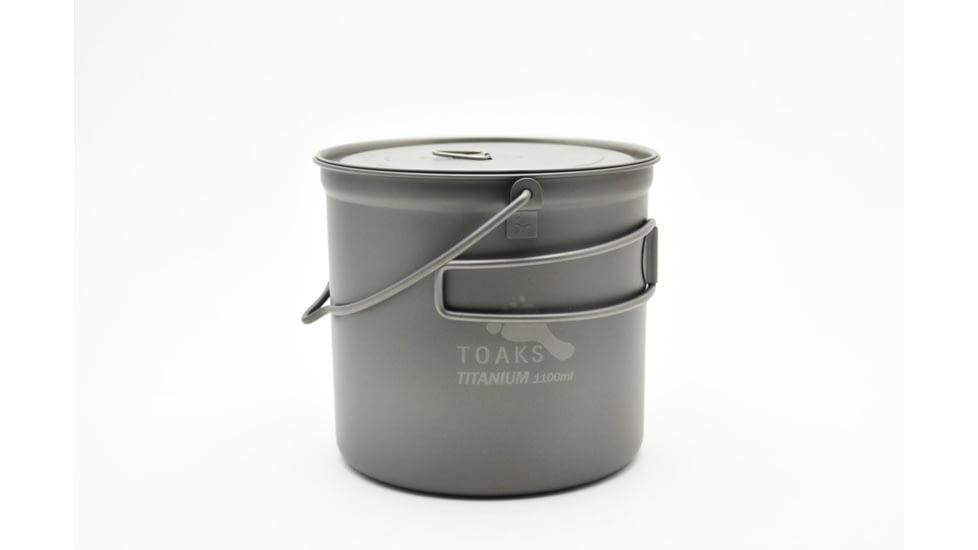 TOAKS Titanium 1100ml Pot w/Bail, Grey, POT-1100-BH
