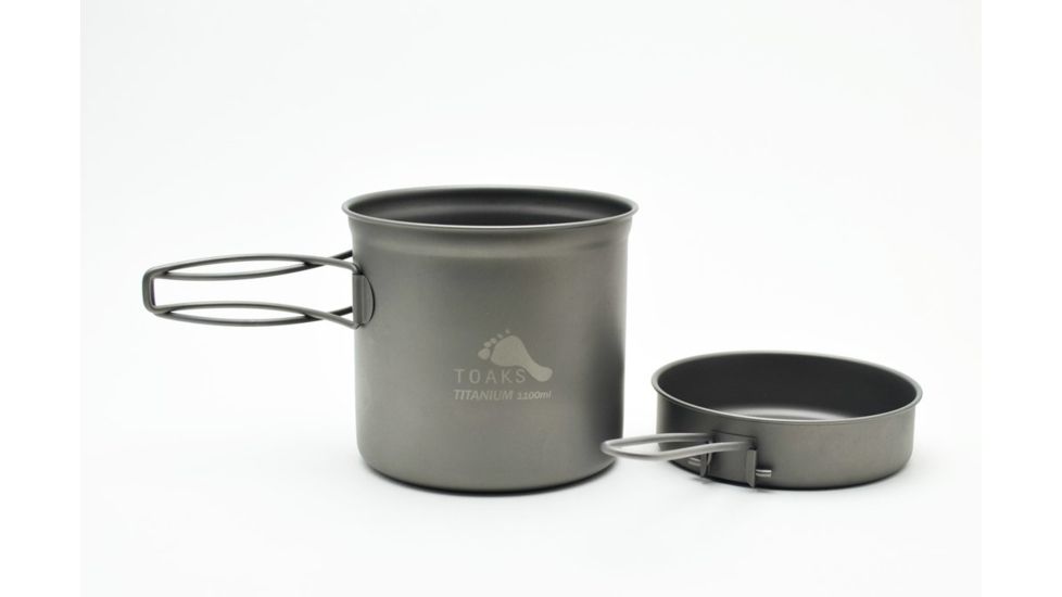 TOAKS Titanium 1100ml Pot w/Pan, Grey, CKW-1100