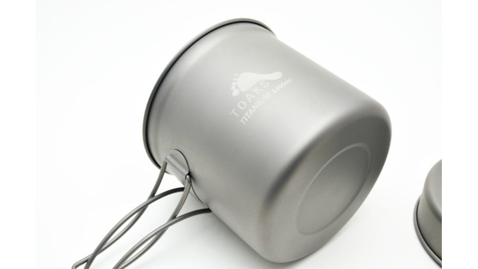 TOAKS Titanium 1100ml Pot w/Pan, Grey, CKW-1100