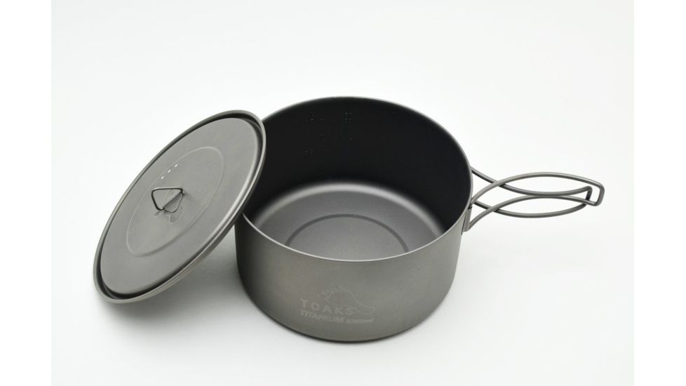 TOAKS Titanium 1350ml Pot, Grey, POT-1350