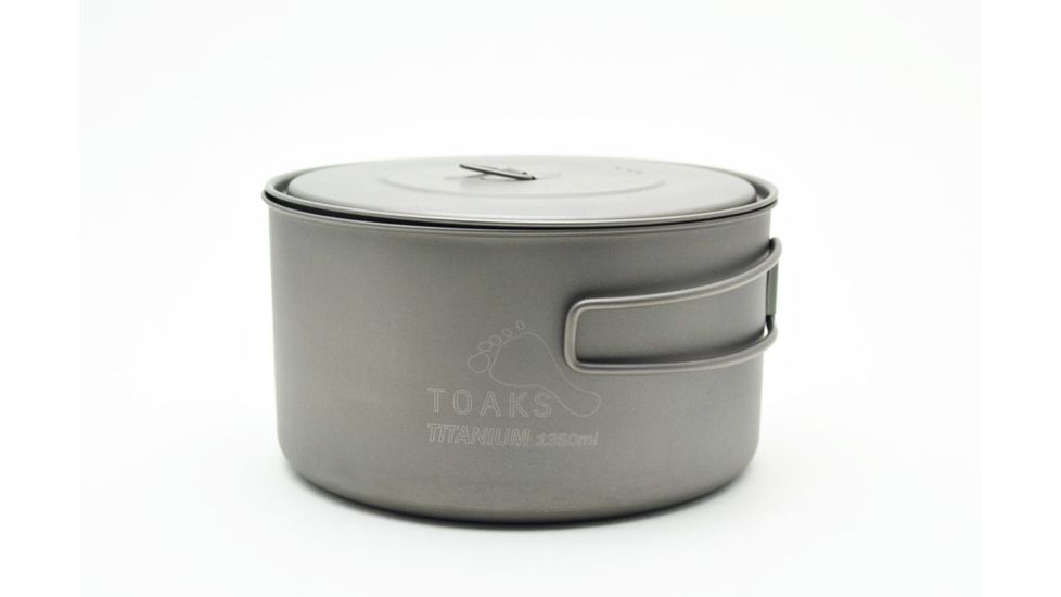 TOAKS Titanium 1350ml Pot, Grey, POT-1350
