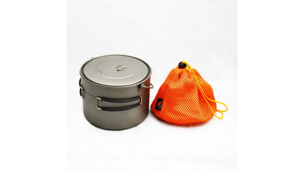 TOAKS Titanium 1600ml Pot w/Bail, Grey, POT-1600-BH