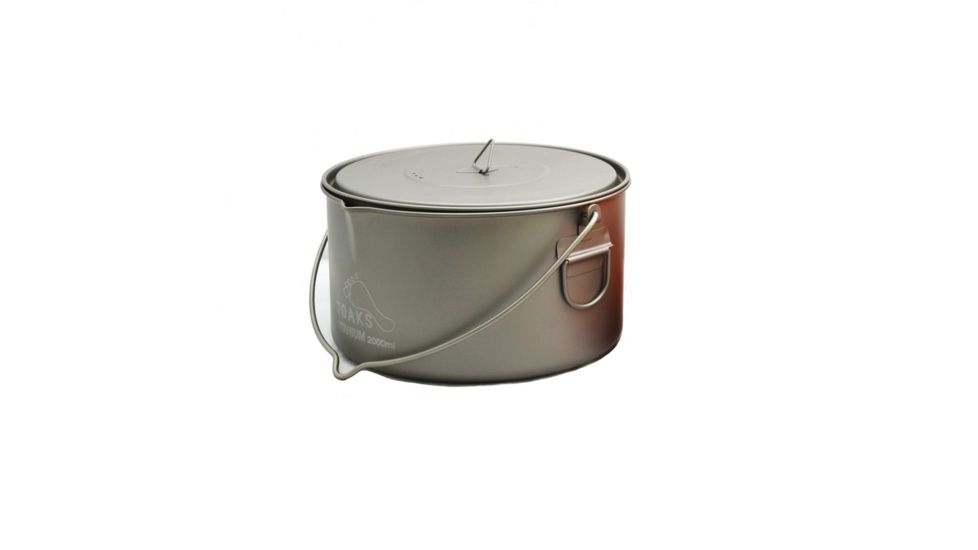 USED TOAKS Titanium 2000ml Pot w/Bail, Grey, POT-2000-BH, EDEMO1