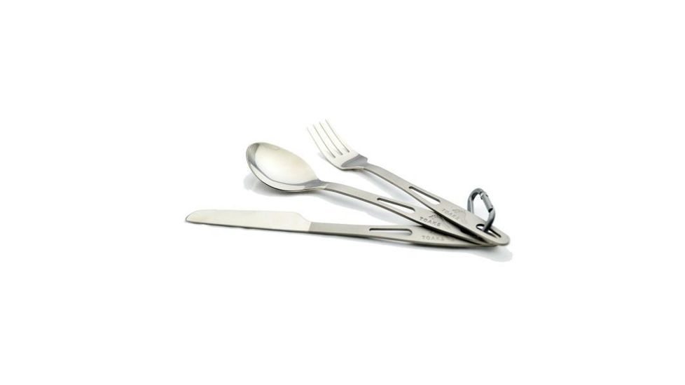 TOAKS Titanium 3-Piece Cutlery Set, Grey, SLV-02