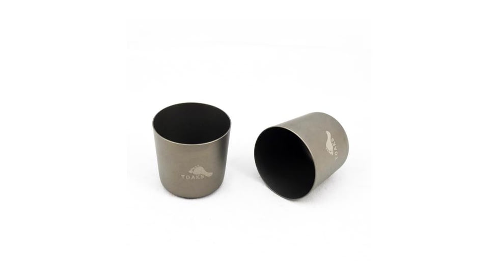 TOAKS Titanium 30ml Shot Glass, Pack of 2, Grey, SG-02