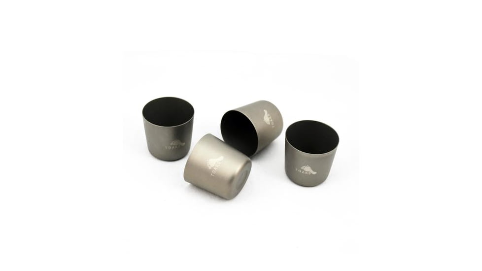 TOAKS Titanium 30ml Shot Glass, Pack of 2, Grey, SG-02