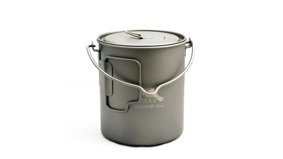TOAKS Titanium 750ml Pot w/Bail, Grey, POT-750-BH
