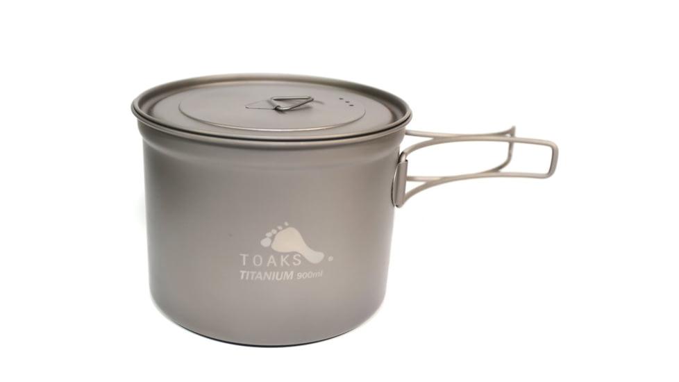 TOAKS Titanium 900ml D115mm Pot, Grey, POT-900-D115