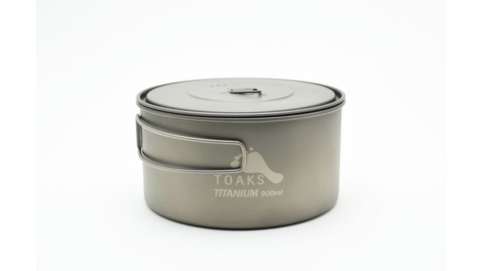 TOAKS Titanium 900ml D130mm Pot, Grey, POT-900-D130