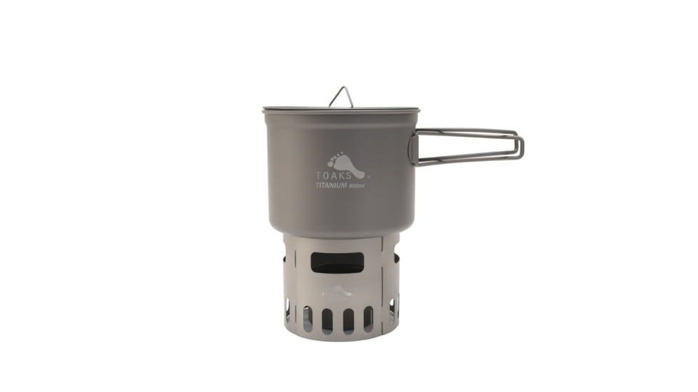 TOAKS Titanium Alcohol Stove Pot Stand, Detachable to 4 Pieces, Grey, FRM-02