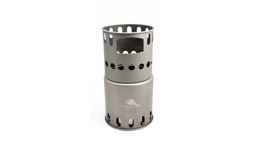 TOAKS Titanium Backpacking Wood Burning Stove, Grey, STV-11, EDEMO1