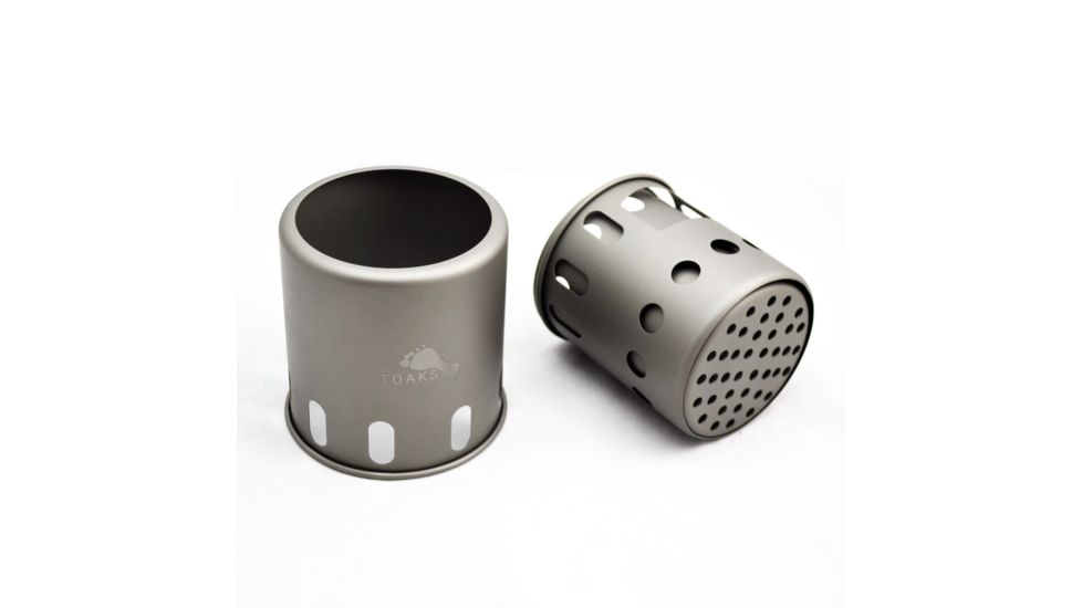 TOAKS Titanium Backpacking Wood Burning Stove, Small, Grey, STV-12