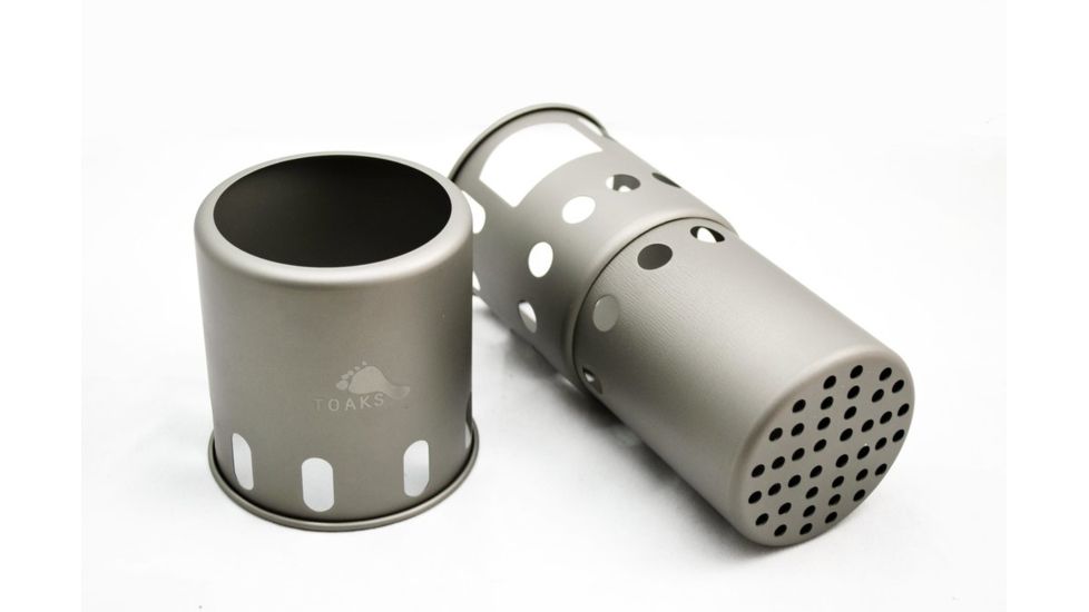 TOAKS Titanium Backpacking Wood Burning Stove, Small, Grey, STV-12