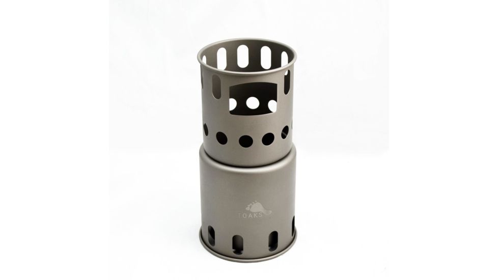 TOAKS Titanium Backpacking Wood Burning Stove, Small, Grey, STV-12