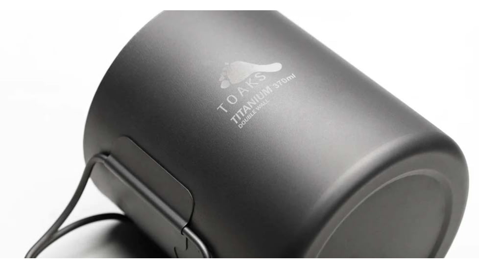 TOAKS Titanium Double-Wall 370ml Cup, Grey, One Size, CUP-370-DW