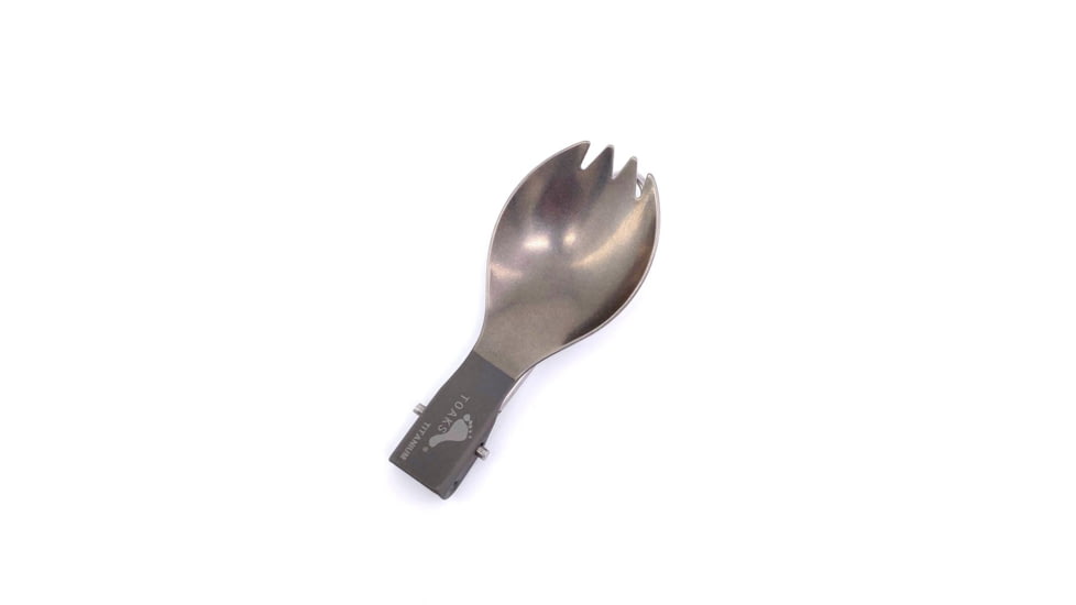 TOAKS Titanium Folding SS Handle Spork, Small, Grey, SLV-16