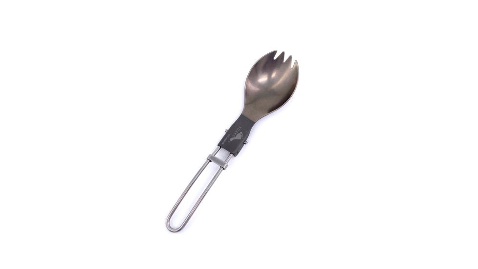 TOAKS Titanium Folding SS Handle Spork, Small, Grey, SLV-16