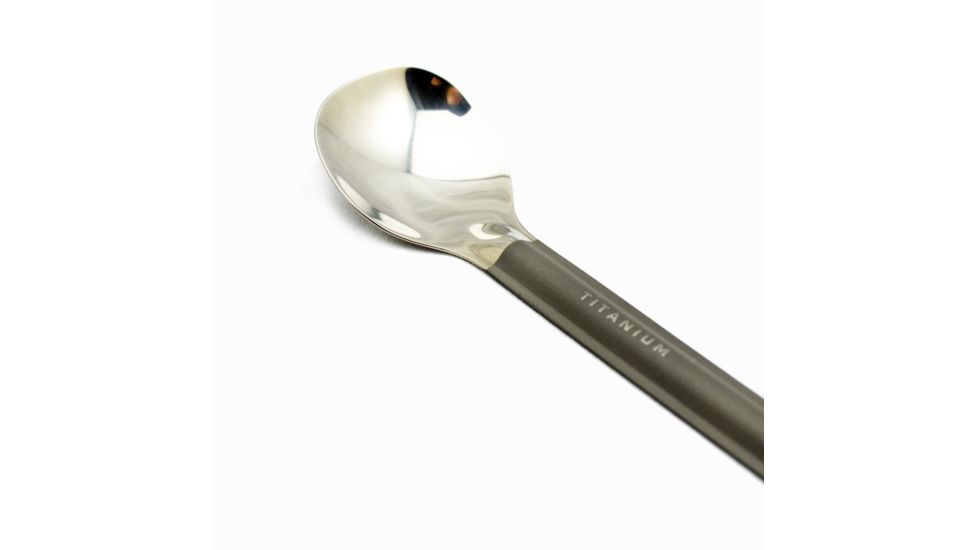 TOAKS Titanium Long Spoon w/Polished Bowl, Grey, SLV-11