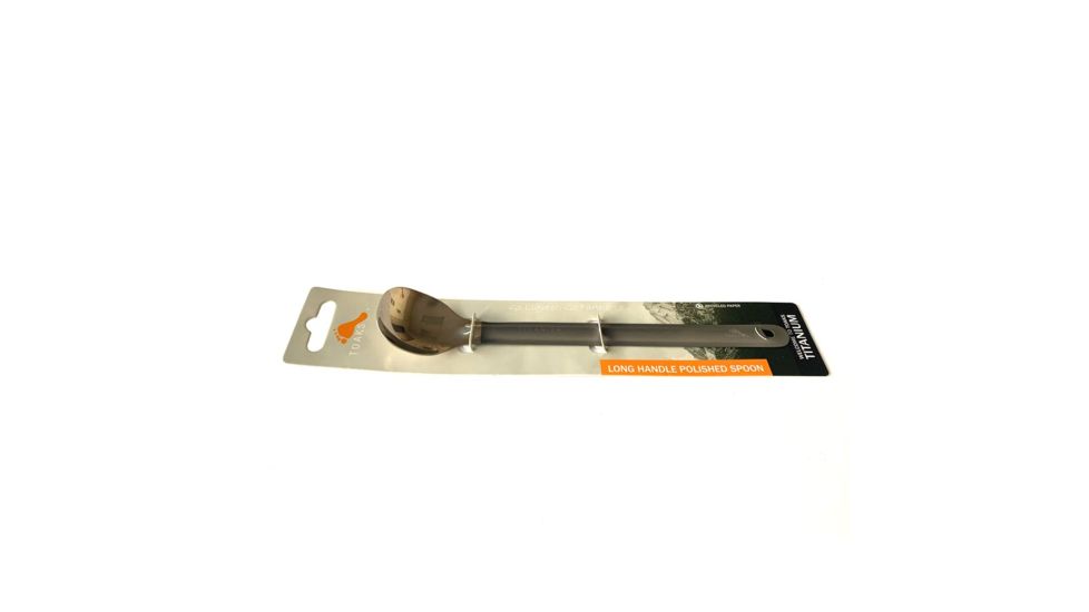 TOAKS Titanium Long Spoon w/Polished Bowl, Grey, SLV-11