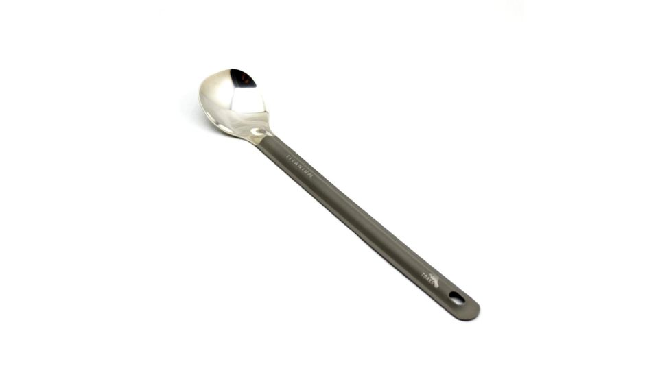 TOAKS Titanium Long Spoon w/Polished Bowl, Grey, SLV-11