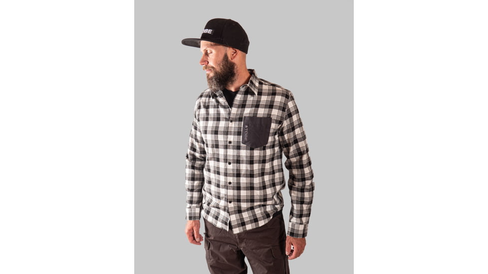 TOBE Outerwear Boulder Shirt - Mens, White/Black, S, 310822-501-003