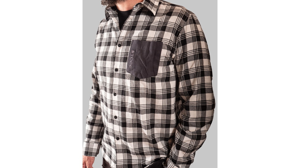 TOBE Outerwear Boulder Shirt - Mens, White/Black, S, 310822-501-003