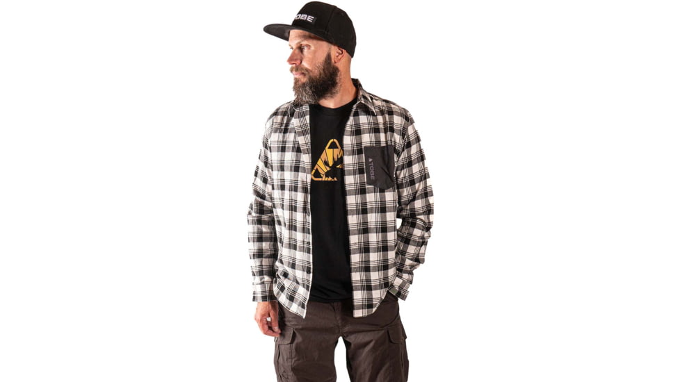 TOBE Outerwear Boulder Shirt - Mens, White/Black, S, 310822-501-003