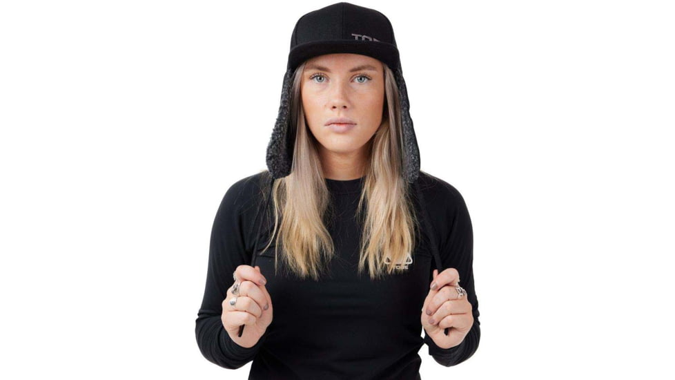 TOBE Outerwear Spica Ear-flap Cap, Black, One Size, 250223-001-111
