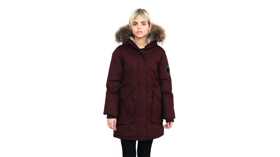 Toboggan Canada Jacqueline Heavyweight Down Insulated Jacket - Women's, Burgundy/Silver, S, Jacqueline-brg-S