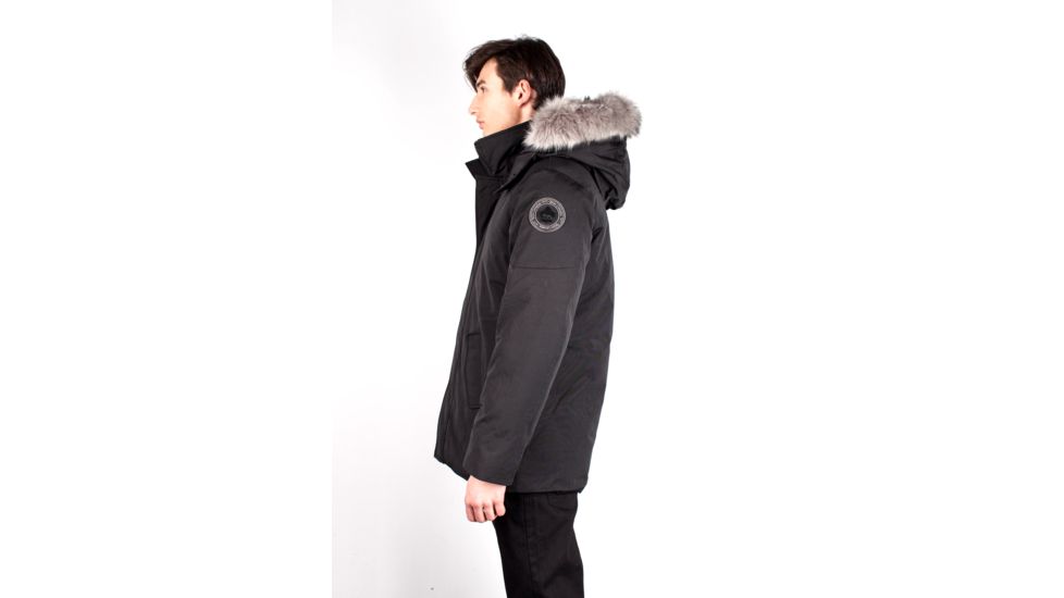Toboggan Canada Nicky Mid Length Parka, Mens, BLACK/ SILVER, Extra Large, NICKY-BLACK/ SILVER-XL