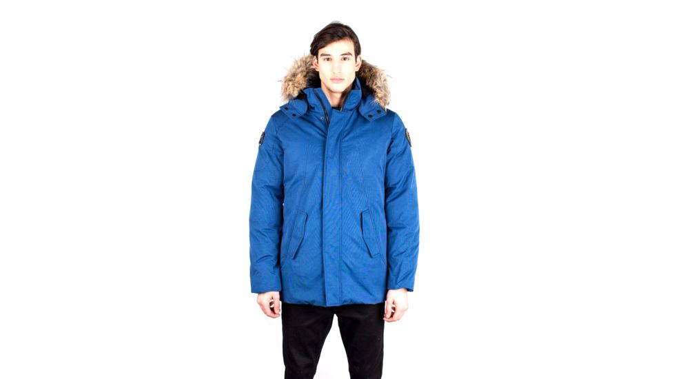 Toboggan Canada Nicky Mid Length Parka, Mens, ROYAL BLUE/ COYOTE, Small, NICKY-ROYAL BLUE/ COYOTE-S