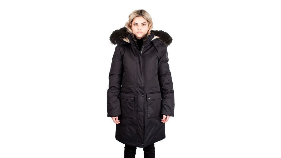 Toboggan Canada Sienna Long Length Down Jacket, Womens, BLACK/ BLACK, Large, SIENNA-BLACK/ BLACK-L