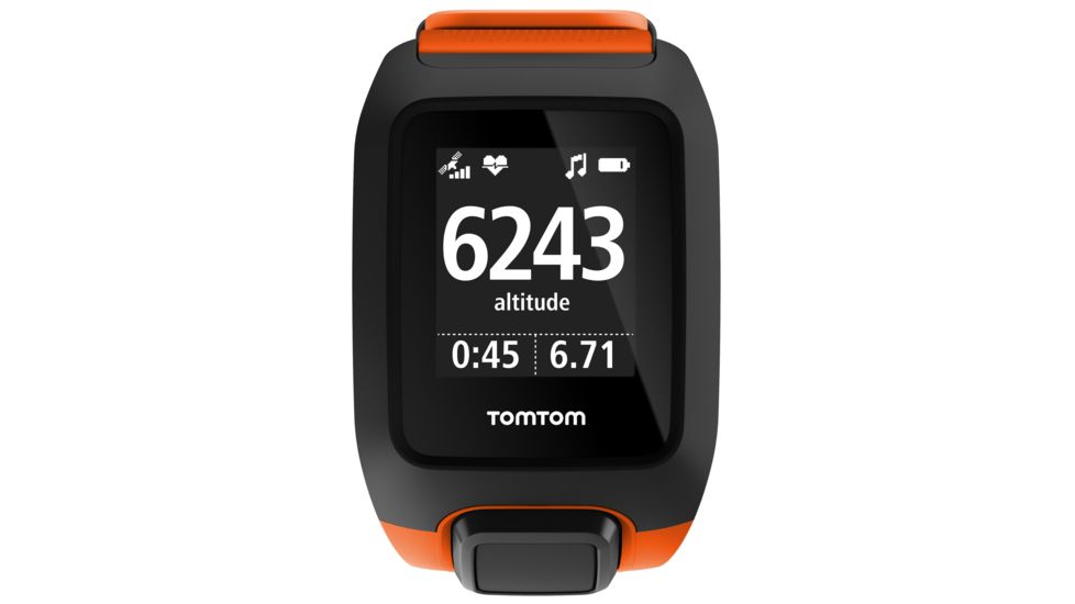 TomTom Adventurer Cardio Music Watch-Orange-Large