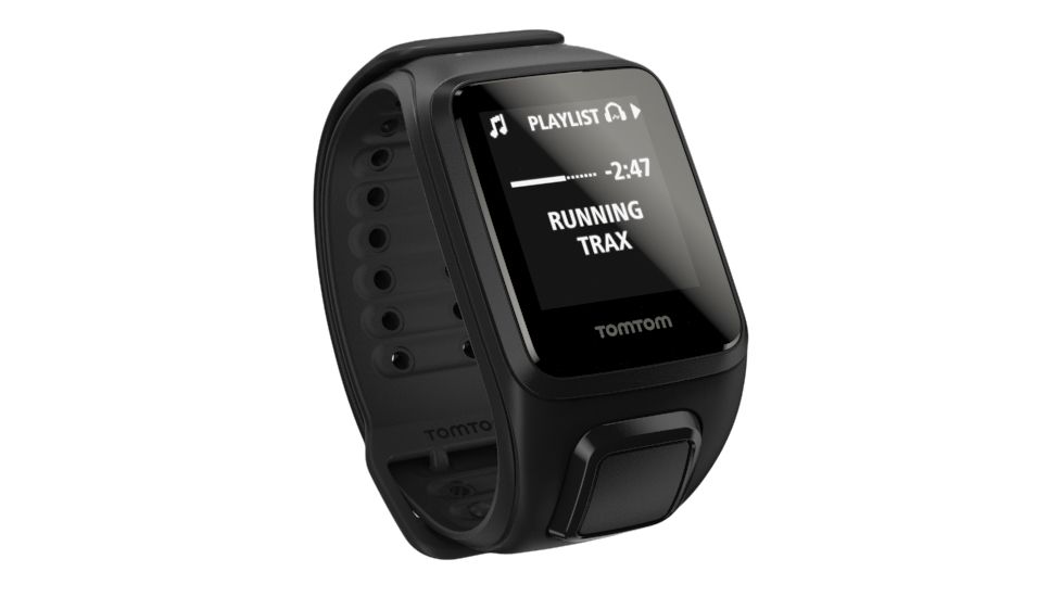 TomTom Spark Cardio + Music GPS Fitness Watch-Black-Large