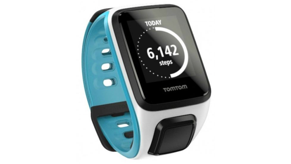 Spark Music GPS Fitness Watch-White/Scuba Blue-Small